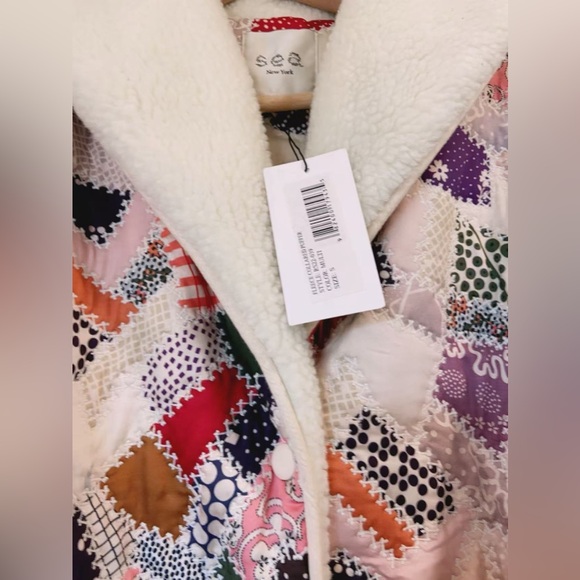 NWT $625 Sea Harlow Patchwork Puffer Jacket - Picture 12 of 16